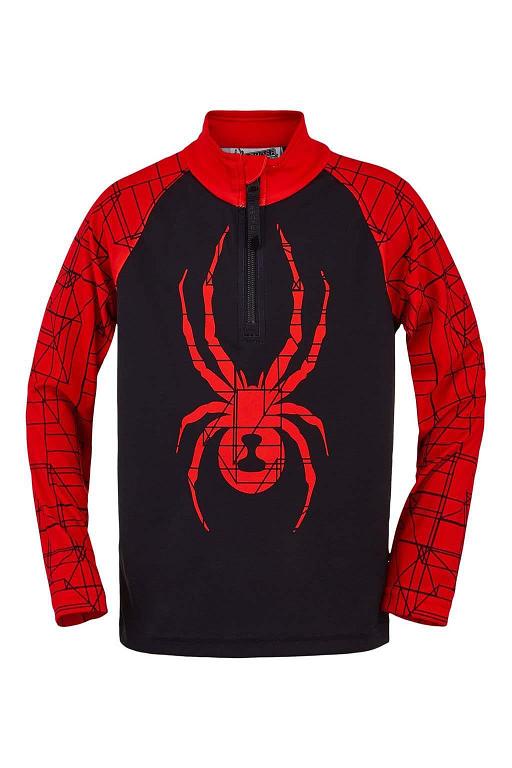 Top Spyder Maze Zip T-Neck Negros Rojos Para Poco Chicos Mexico MX15403